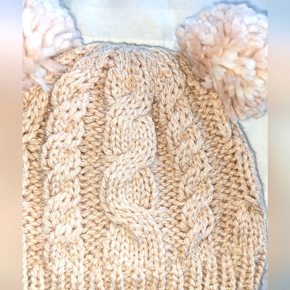 Laura Ashley Baby Lined Pom Pom Beanie Hat - Picture 2 of 7
